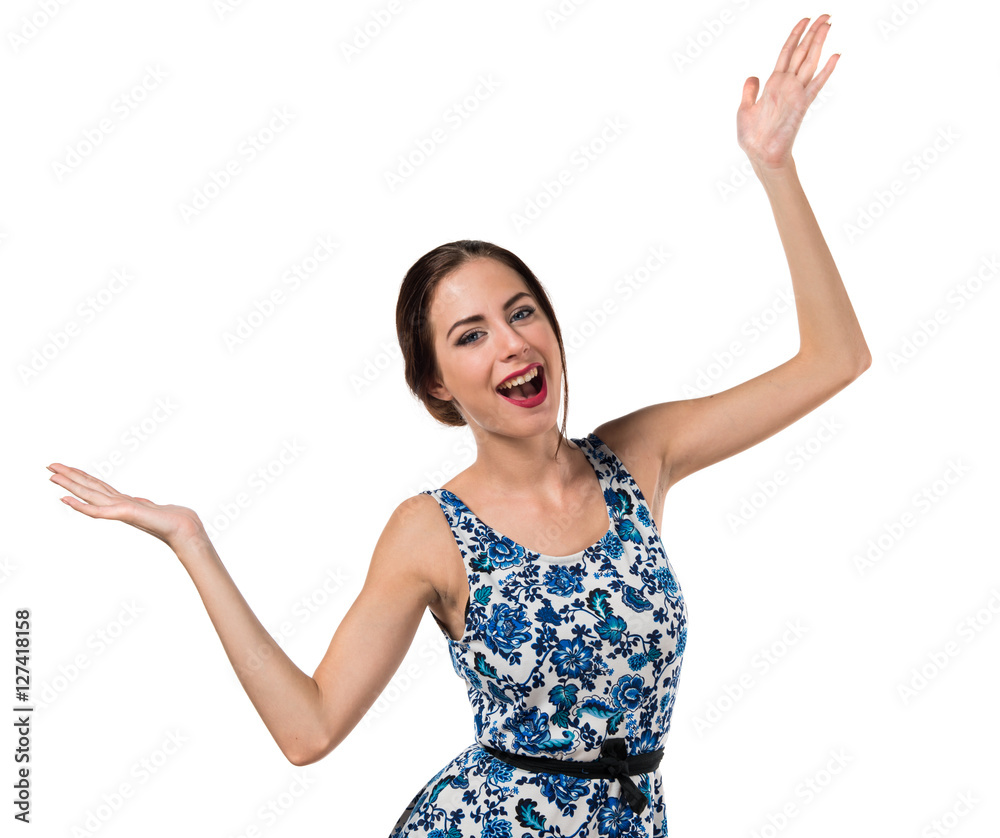 Pretty young girl making surprise gesture Pretty young girl making surprise gesture