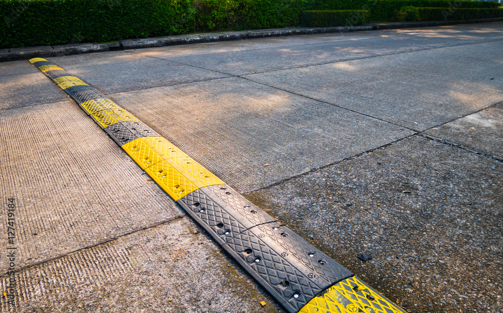 Fototapeta premium road bumps for reduce speed.