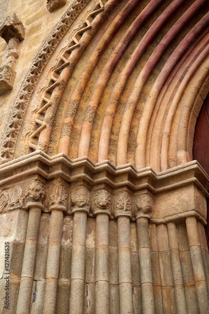 Santa Marina church door in Seville Spain