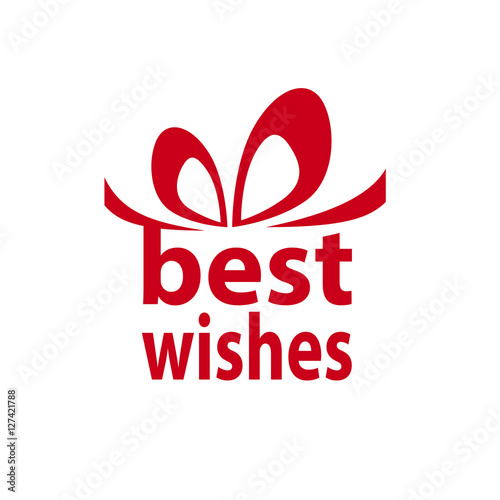 Vector creative box for gift with best wishes, text of word