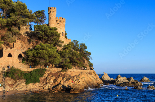 Lloret de Mar, the castle on the beach, Spain