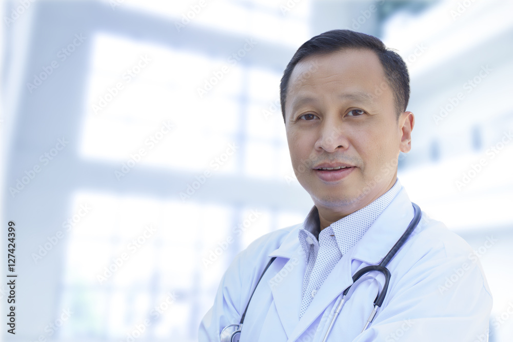 Asian male doctor with a happy smile Asian male doctor with a happy smile