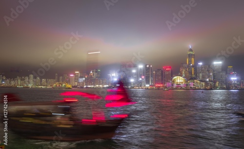 Canvas Print Hongkong Skyline