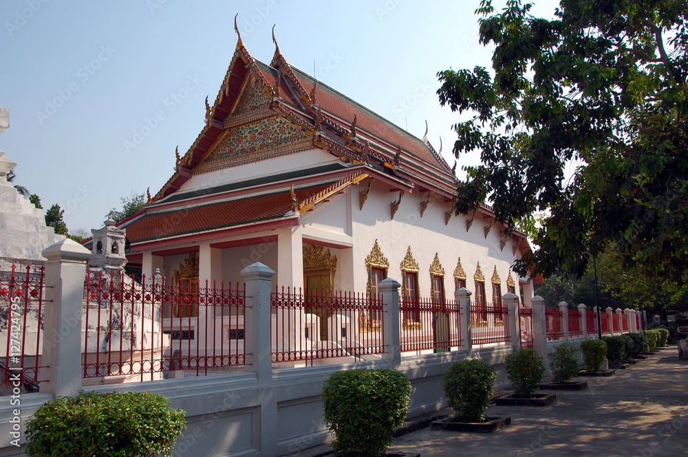 Old Buddhist temple complex in Bangkok, Thailand