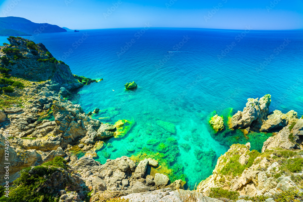 Beautiful landscape in Paleokastritsa in Corfu island, Greece