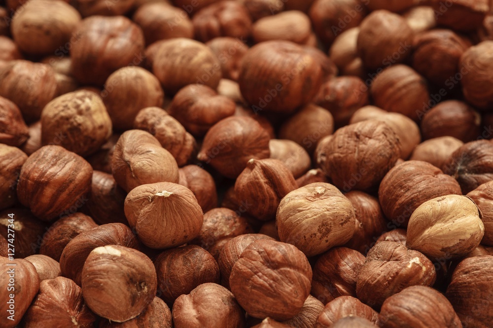 peeled hazelnuts, hazelnut background, natural nuts, vegetarian food, hazelnuts without shell