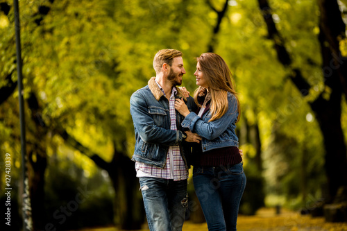Loving couple in the autumn...