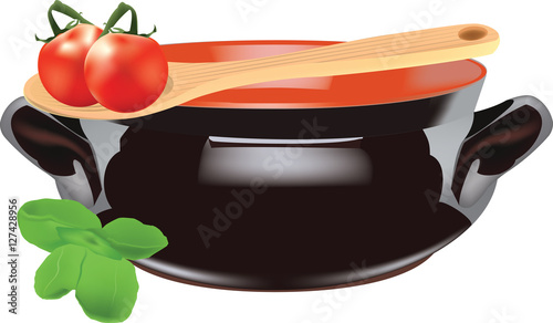casseruola pomodori e basilico 