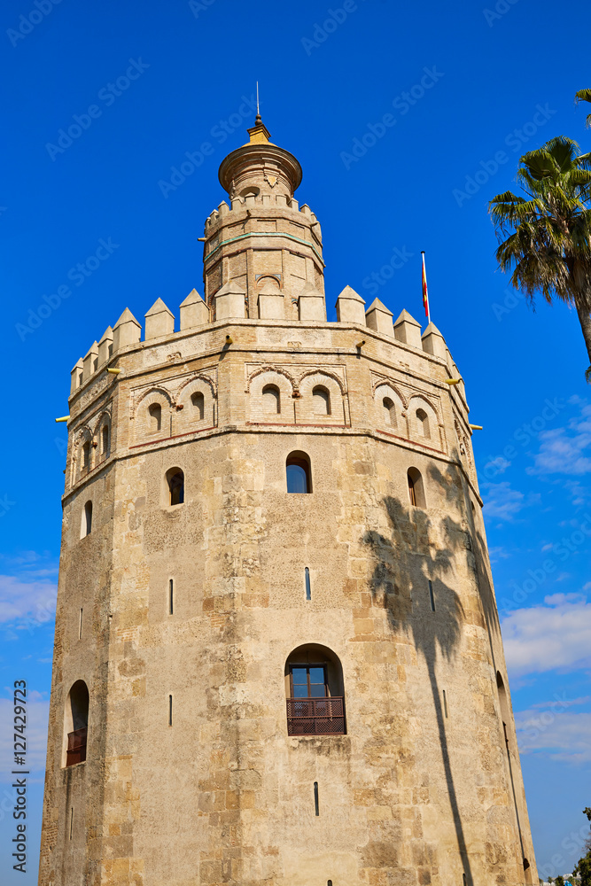 Seville Torre del Oro tower in Sevilla Spain