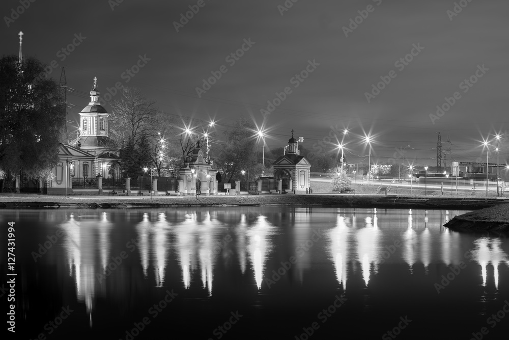 Obraz premium Altufievo church Moscow district background