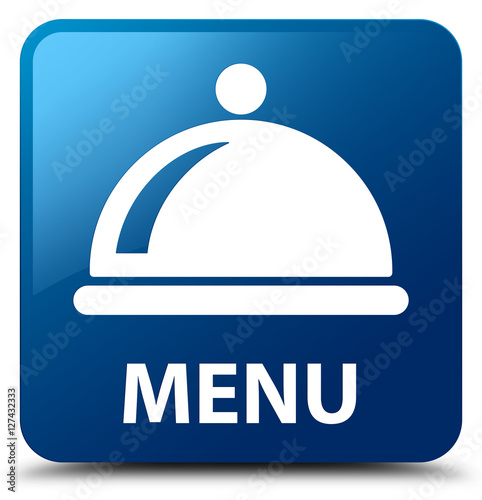 Menu (food dish icon) blue square button