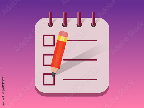 Checklist with pen