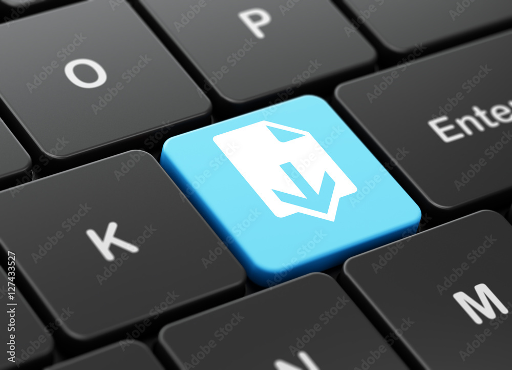 Web design concept: Download on computer keyboard background Web design concept: Download on computer keyboard background
