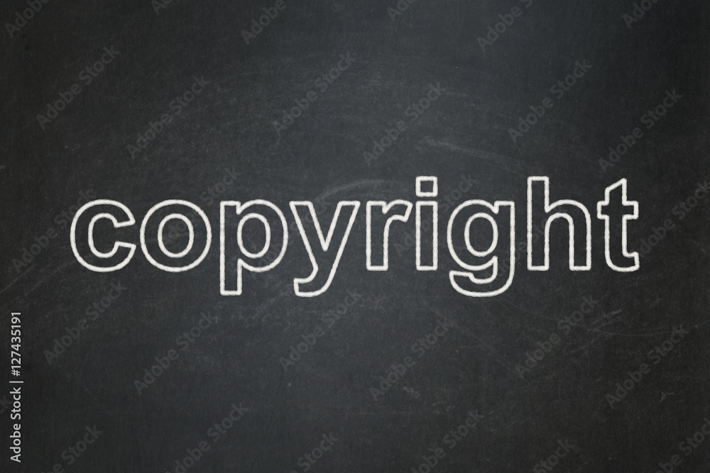 Obraz premium Law concept: Copyright on chalkboard background