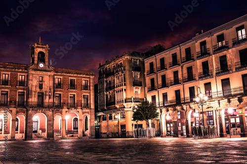 Zamora Plaza Mayor sunset in Spain