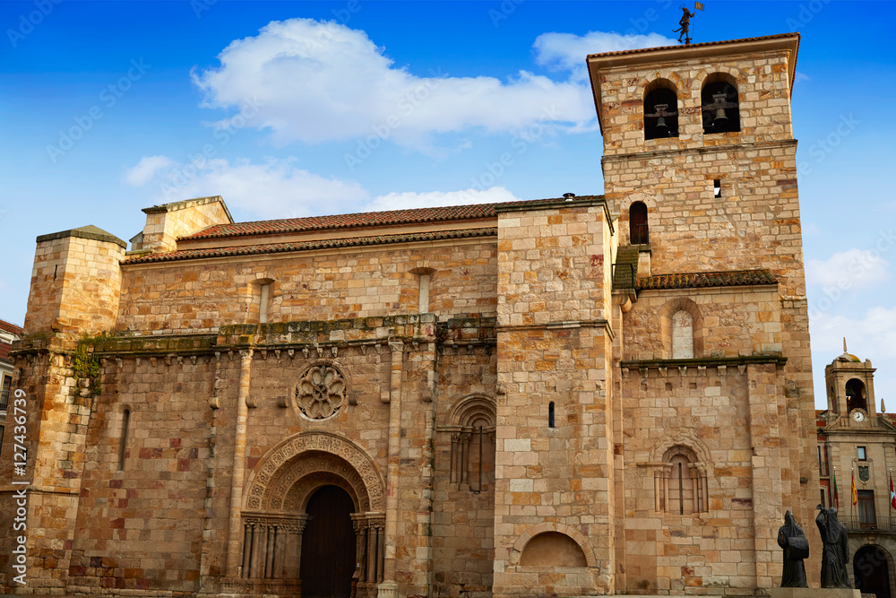 Zamora San Juan church in Plaza Mayor Spain