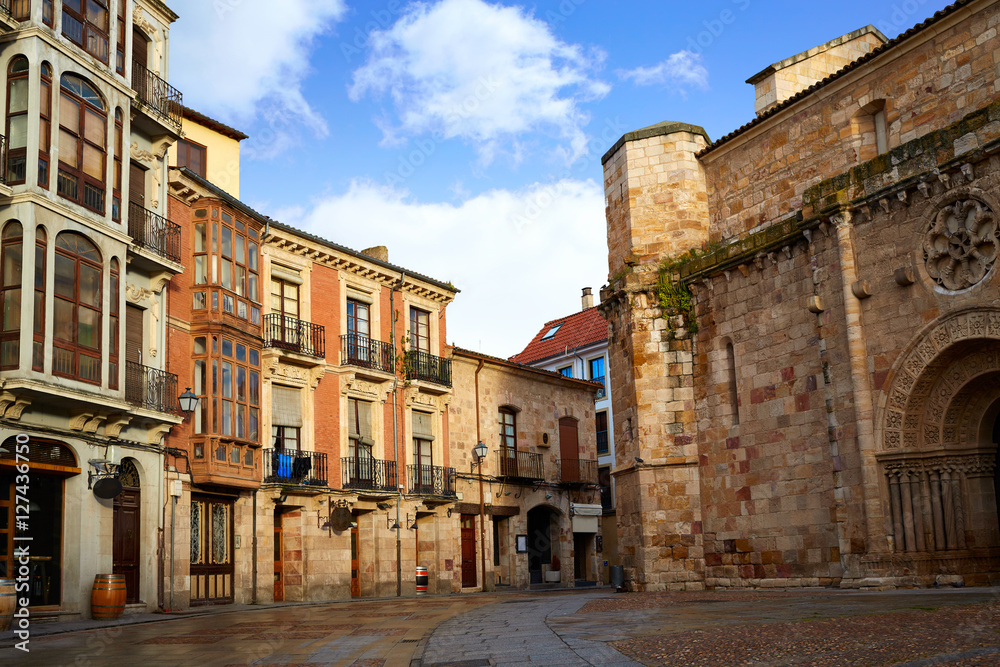 Zamora San Juan church in Plaza Mayor Spain Zamora San Juan church in Plaza Mayor Spain