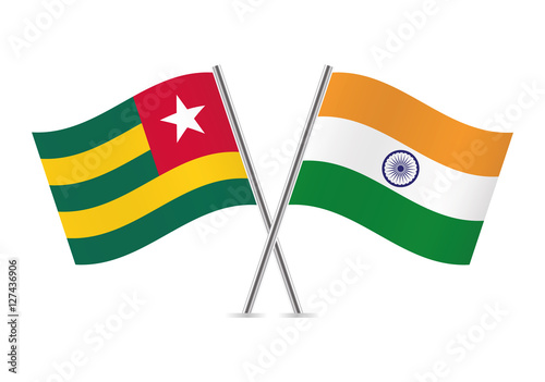Free Download Togo and India flags. Vector illustration. - GFXLoad