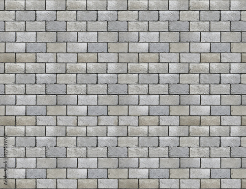 Seamless Wall of Textured Concrete Blocks