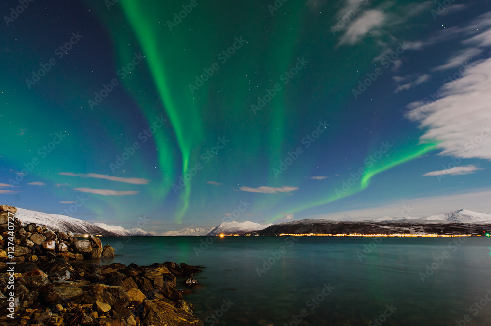 The polar lights in Norway,Tromso 