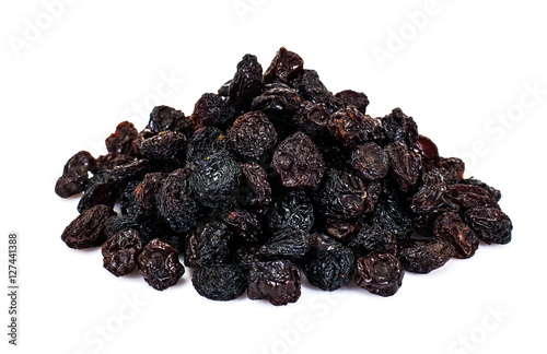 Handful of Raisins Isolated on White Background