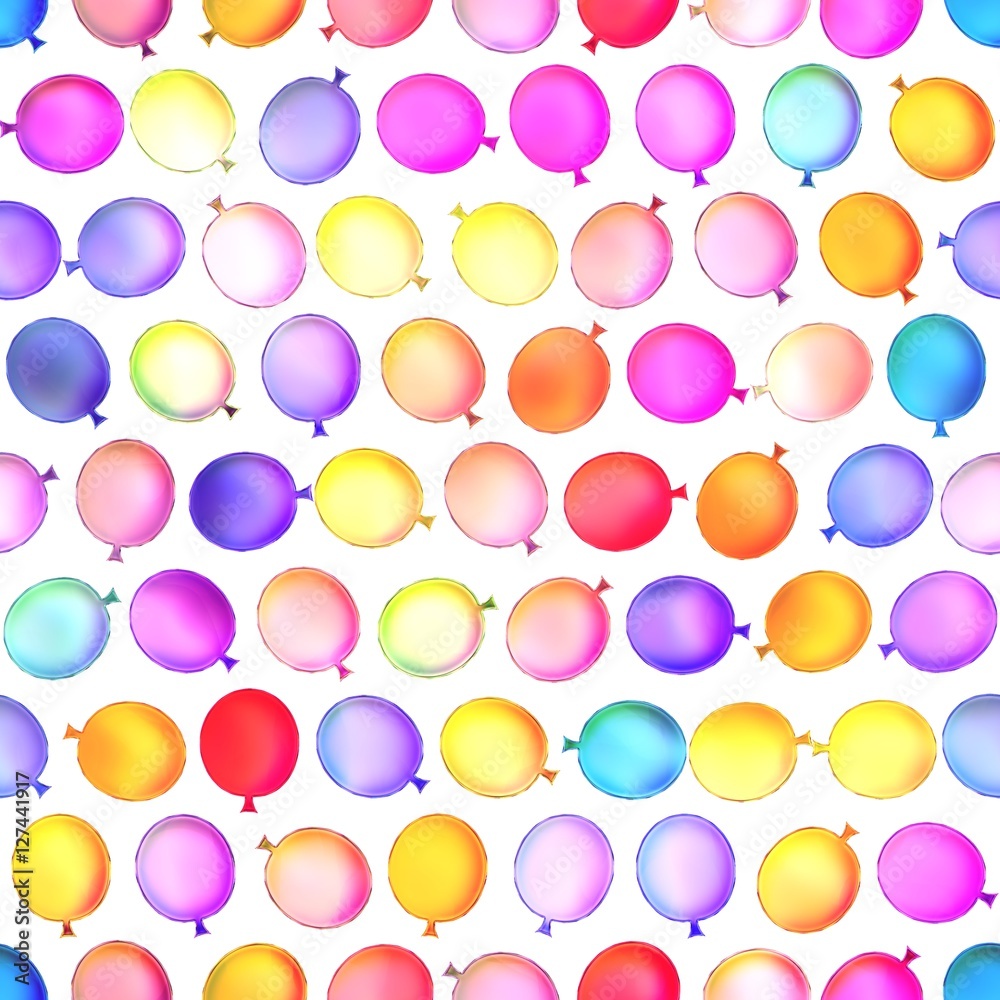 Seamless texture of abstract bright shiny colorful balloons,