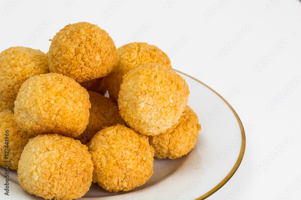 Delicate crumbly coconut biscuits Delicate crumbly coconut biscuits