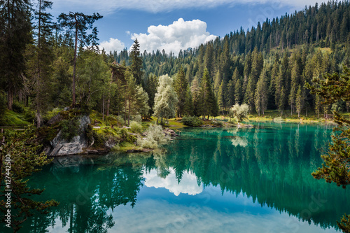 Fototapeta Naklejka Na Ścianę i Meble -  Caumasee lake near Flims in Grisons, Switzerland