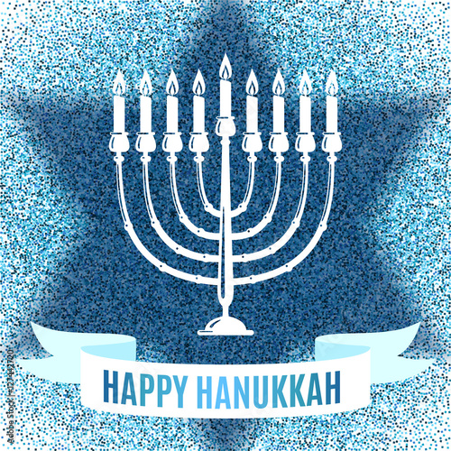 Happy Hanukkah greeting card.
