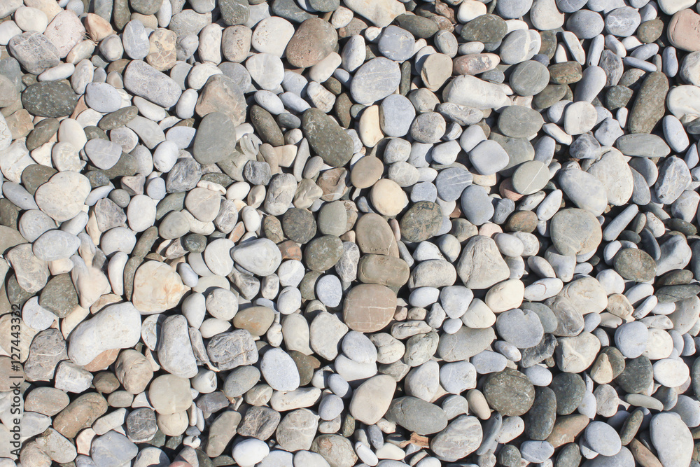 Pebble stone background. Gravel wallpaper
