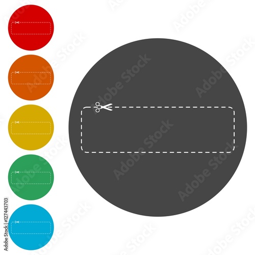 Coupon design, Sale icon, Shopping concept, sticker set 