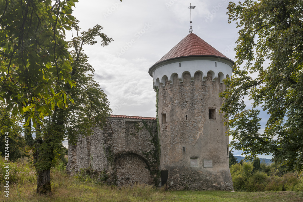 Watchtower and medieval ruins of Kalc (Kalec) castle, Slovenia