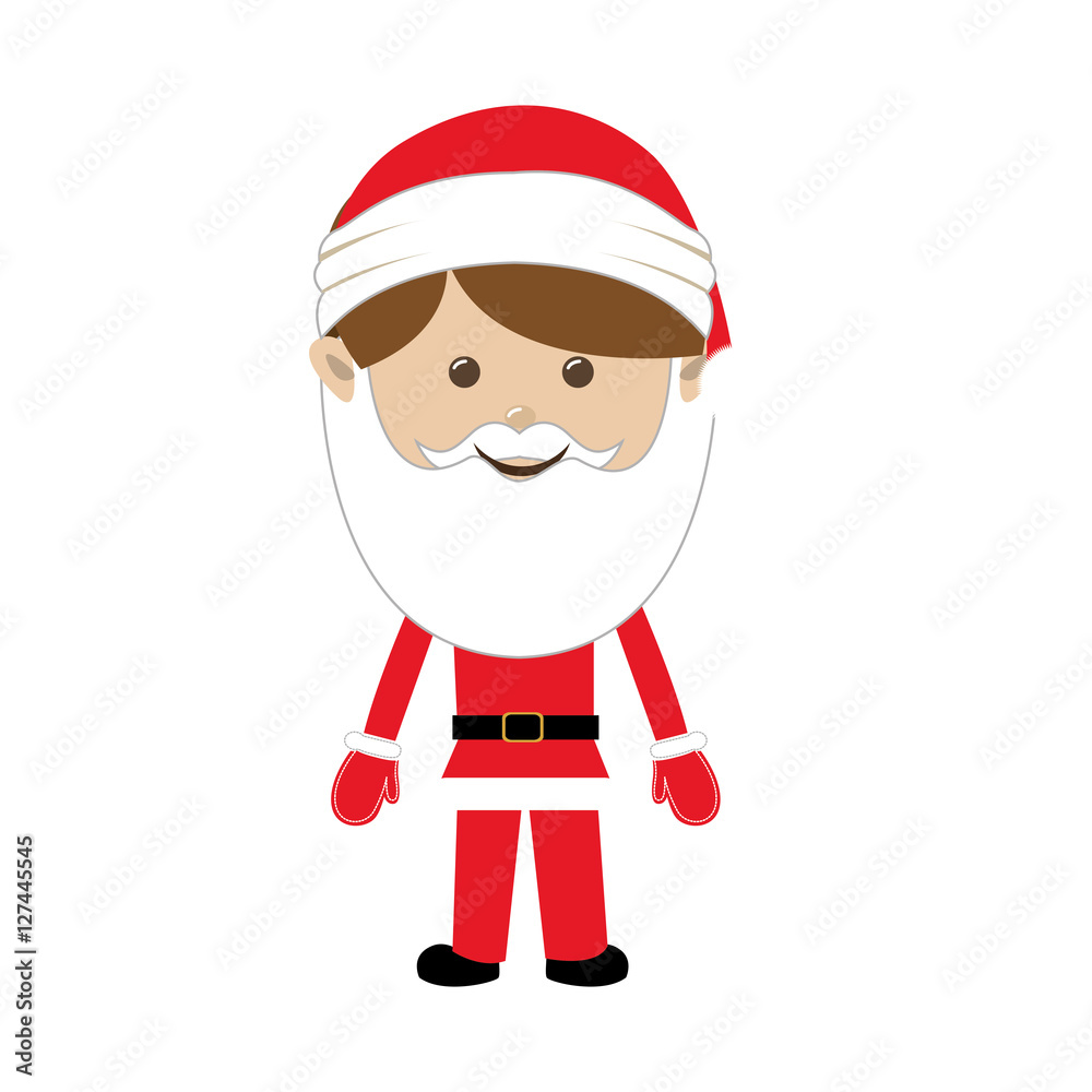 man wearing santa costume christmas icon image vector illustration design man wearing santa costume christmas icon image vector illustration design