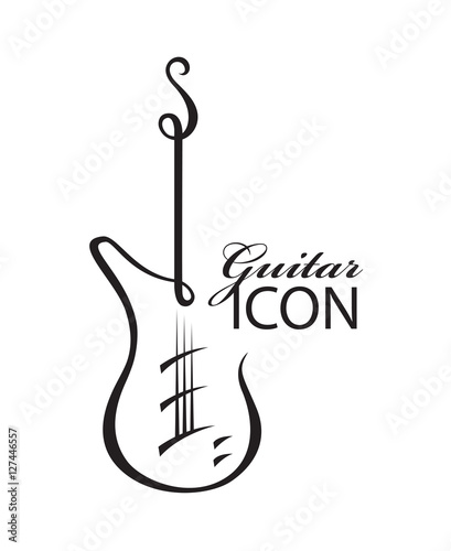 monochrome abstract image of electric guitar