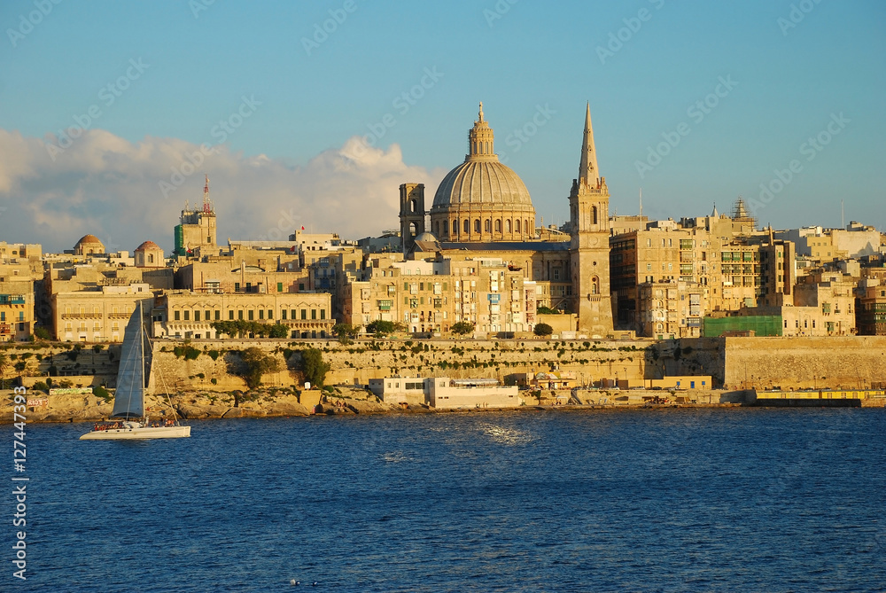 Valletta harbor view, the capital of Malta