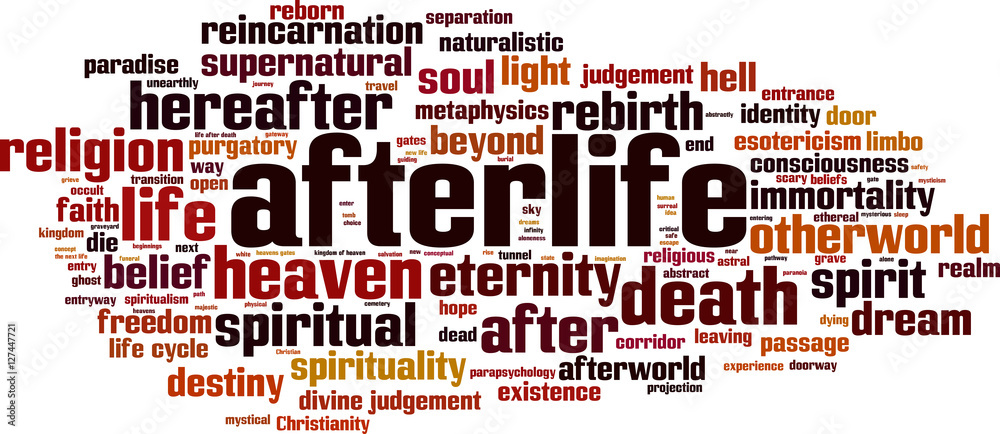 Obraz premium Afterlife word cloud concept. Vector illustration