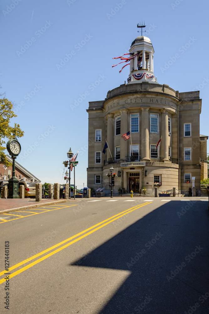 Bath City Hall, Maine, USA