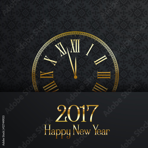 Happy New Year clock design