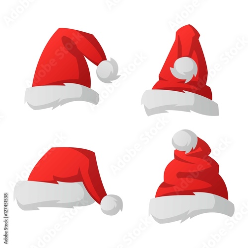 Santa christmas hat vector illustration.