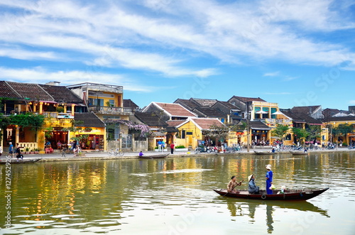 Hoi An old town. Hoi An is a popular tourist destination of Asia. Hoian is recognized as a World Heritage Site by UNESCO photo