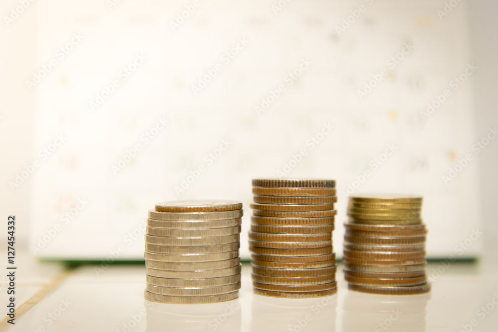 Coin in Saving money concept