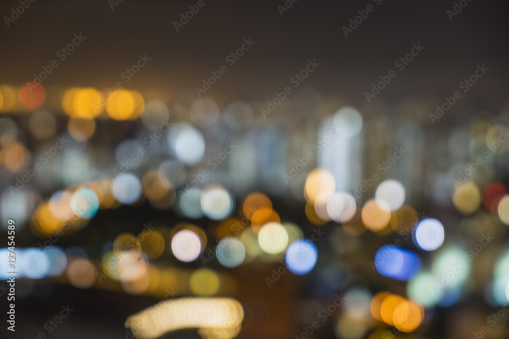 abstract city light bokeh on the night - can use to display or montage on product