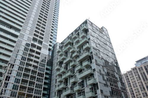 Residential buildings in downtown Toronto Ontario Canada.