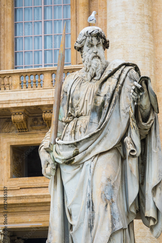 Beautiful statues at Saint Peter s Basilica in Rome at the Vatican