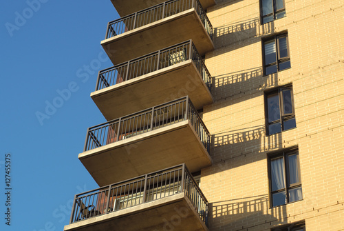 residential building balconies condominium apartments modern living