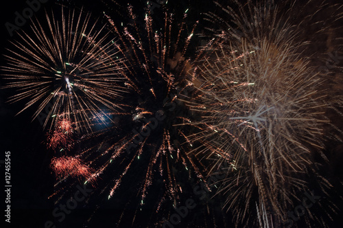 Fireworks on happy new year celebrate