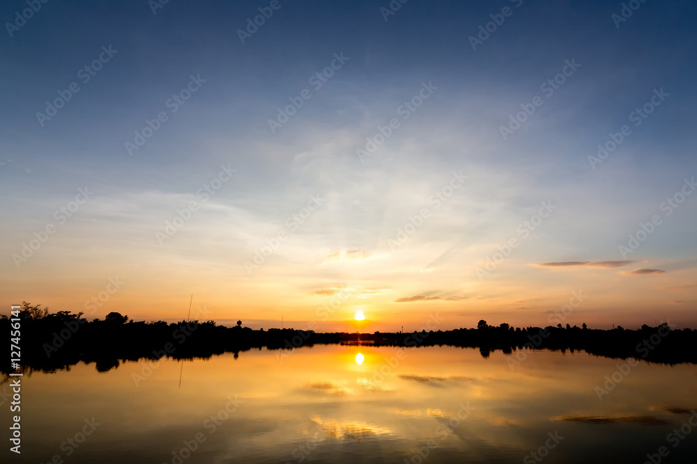 sky at sunset on the lake sky at sunset on the lake