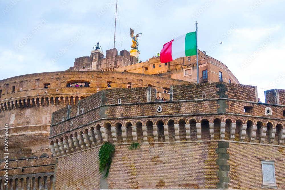 Rome sightseeing - the famous Angels Castle called Castel Sant Angelo