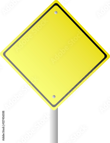 Blank Yield Sign -Vector