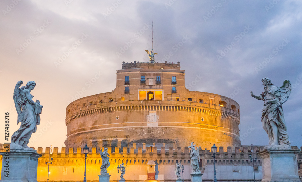 The famous Angels Castle in Rome - Castel Sant Angelo